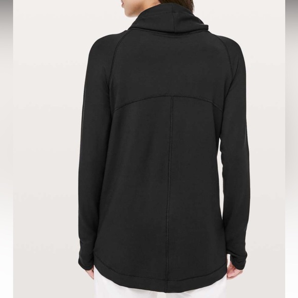 Lululemon Coast Easy Women's Black Wrap Sweater Size 4 - Picture 3 of 10